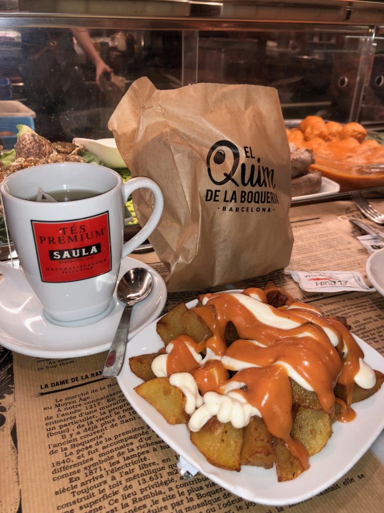 Patatas Bravas from la boqueria market