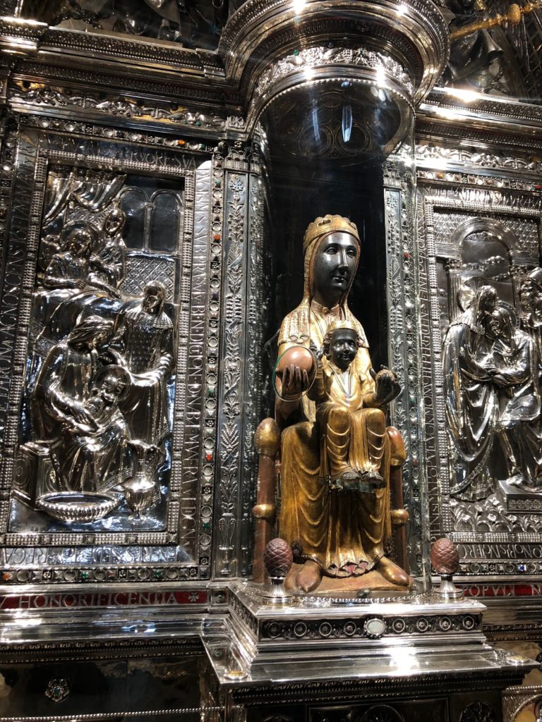 Baby Jesus statue at Montserrat