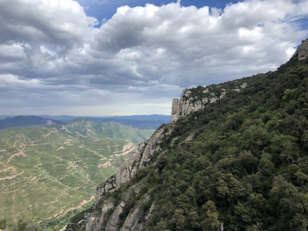 Steep mountains at Montserrat