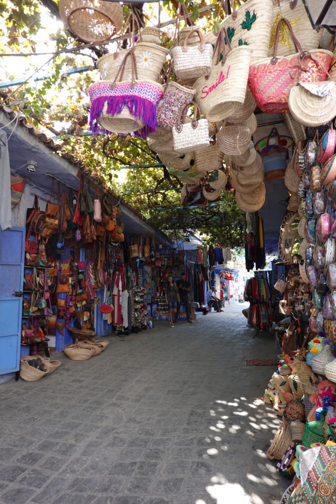 Alleyway with shopping goods 